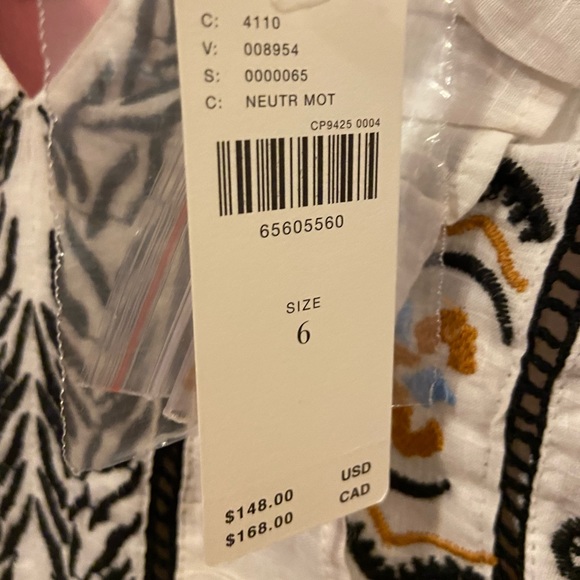 Anthropologie Sequined Embroidered Blouse size 6 - Picture 14 of 16